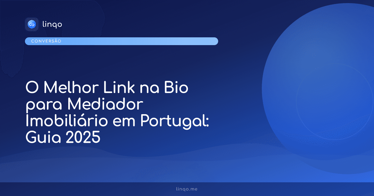 Mediador imobiliário em Portugal a utilizar o telemóvel para gerir angariações através do link na bio