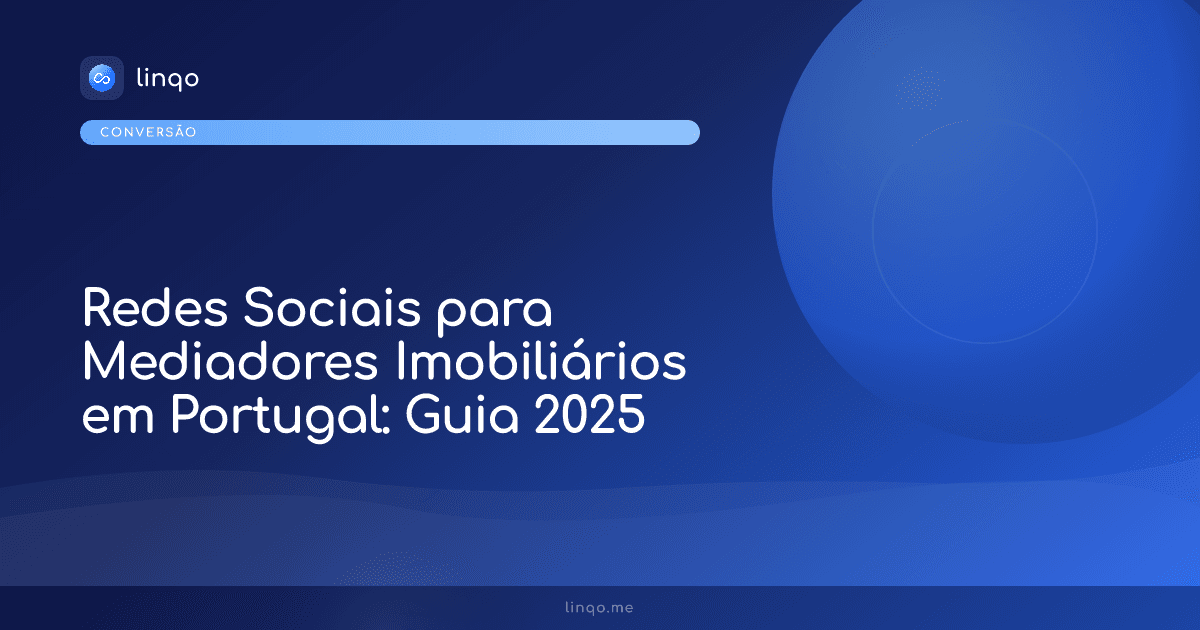 Mediador imobiliário a utilizar redes sociais num smartphone em Lisboa
