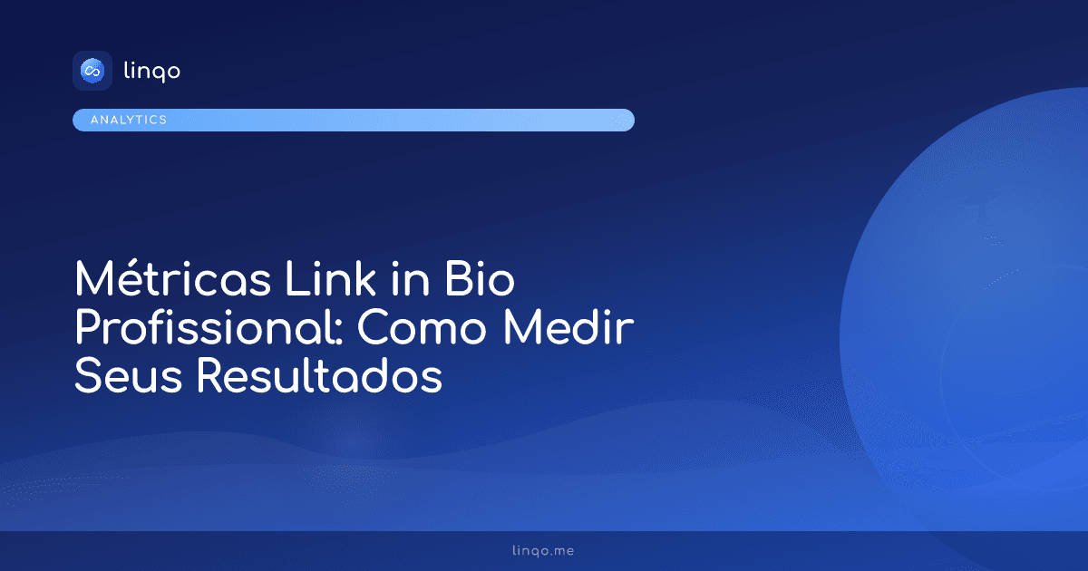 Painel analítico mostrando gráficos de cliques e visitas de uma página de link na bio de alta performance.